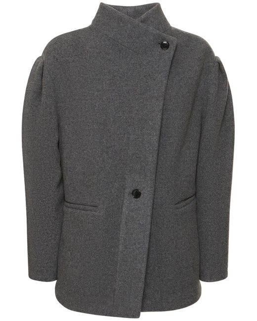 Isabel Marant Jabadi ウールブレンドコート グレー | Lyst Isabel Marant Jabadi ウールブレンドコート グレー | Lyst