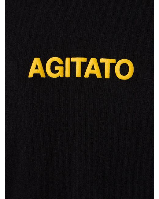 Aspesi Black Agitato Print Cotton Jersey T-Shirt for men