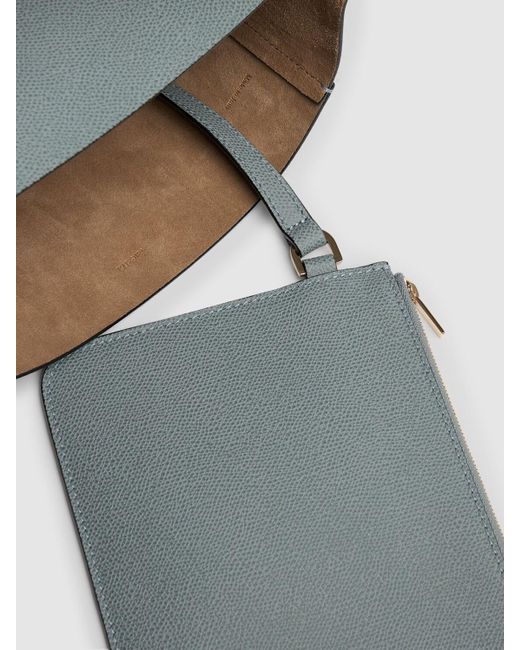 Valextra Gray Tote Aus Narbleder "bucket"