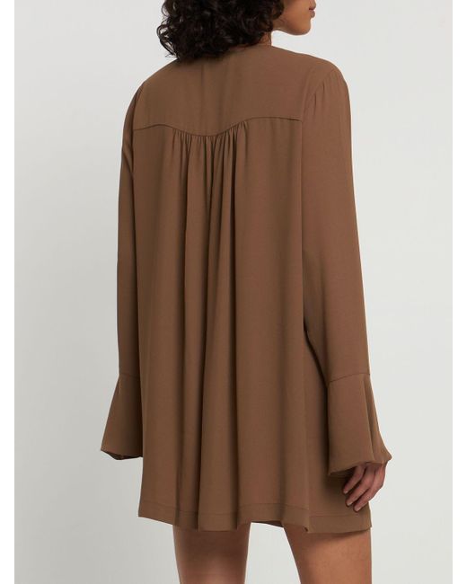 ALEX RIVIÈRE STUDIO Alegra レースアップミニドレス Brown