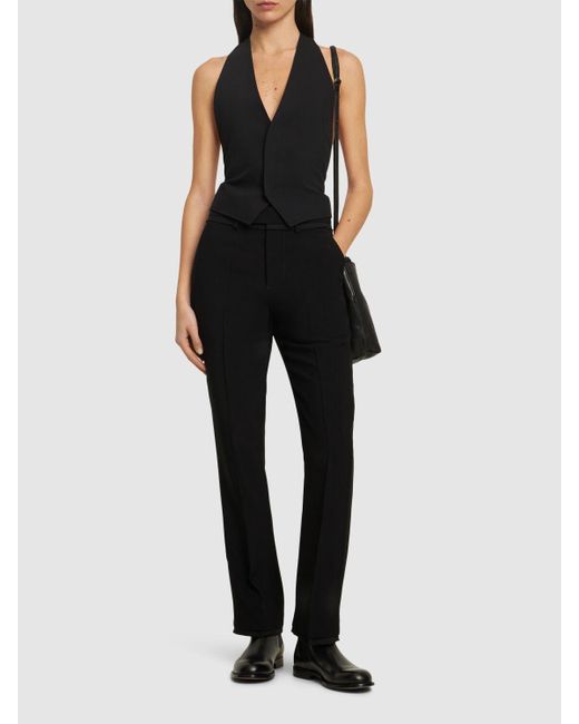 Ann Demeulemeester Black Viskosehose "urso"
