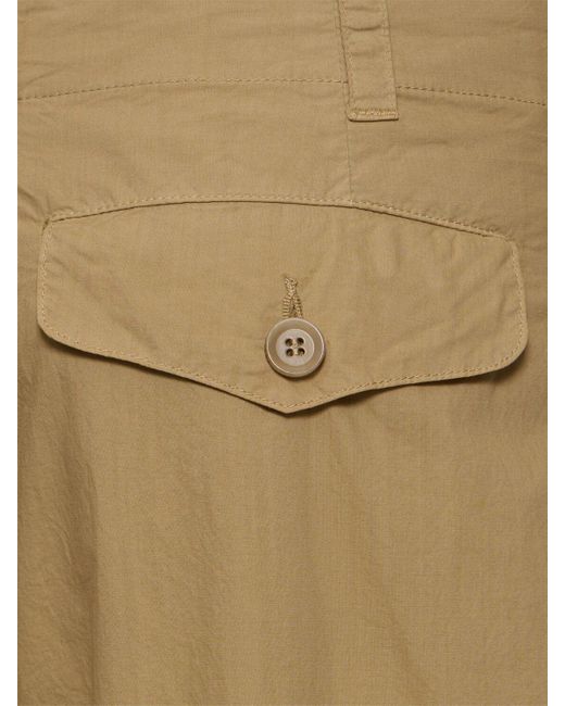 Aspesi Natural Cotton Poplin Straight Cargo Pants