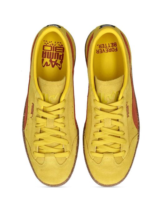 PUMA Pam Suede Sneakers in Yellow | Lyst