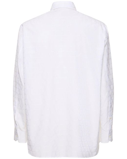 Valentino White Toile Iconographe Cotton Shirt for men