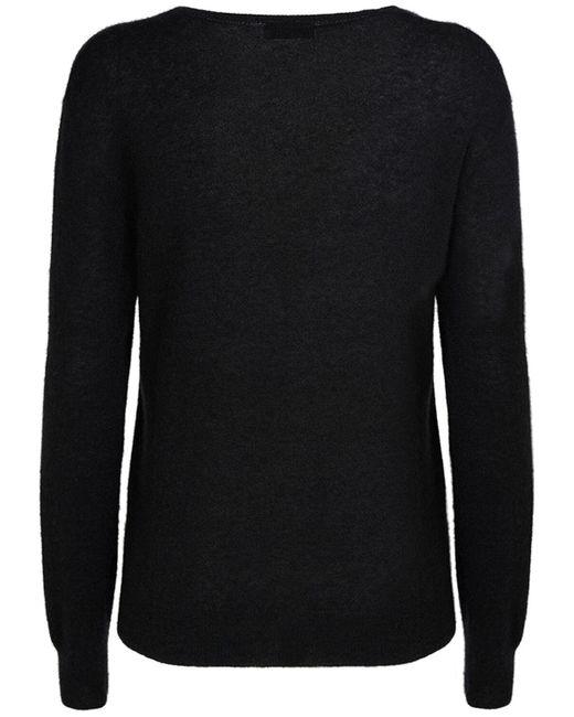 Saint Laurent Black Cashmere Blend Crewneck Sweater