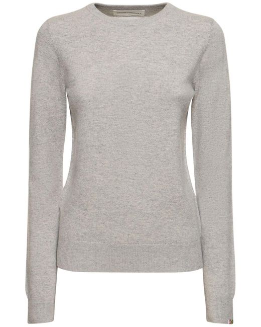 Extreme Cashmere Gray Cashmere Blend Knit Crewneck Sweater