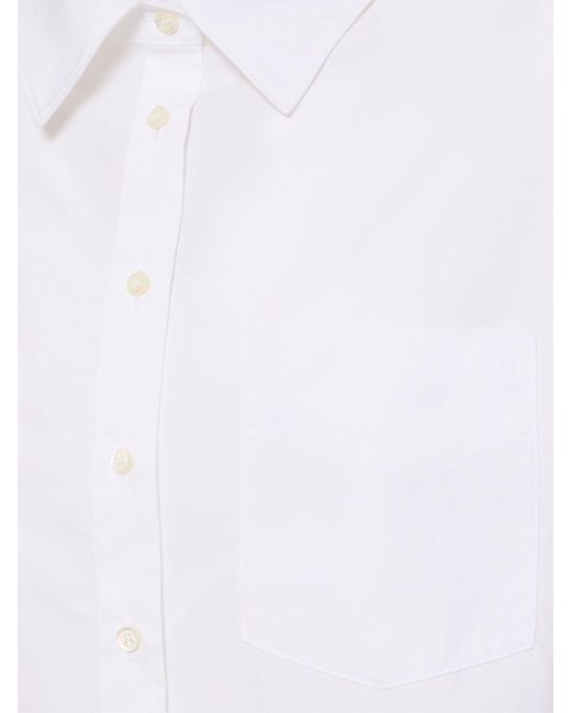 Aspesi White Cotton Poplin Shirt W/ Breast Pocket
