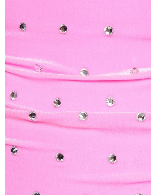 DSquared² Pink Badeanzug Aus Chenille Mit Verzierung