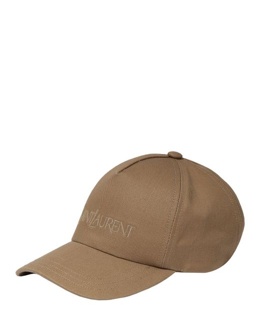 Gorra de algodón vintage Saint Laurent de hombre de color Brown