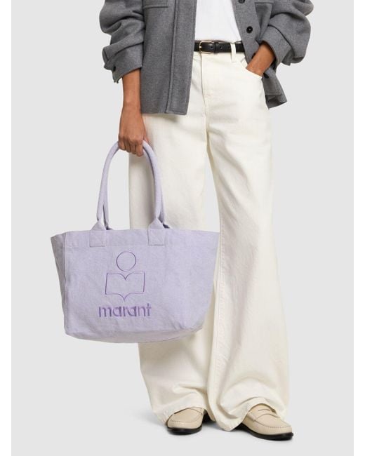 Isabel Marant Purple Yenky Zipped Cotton Tote Bag