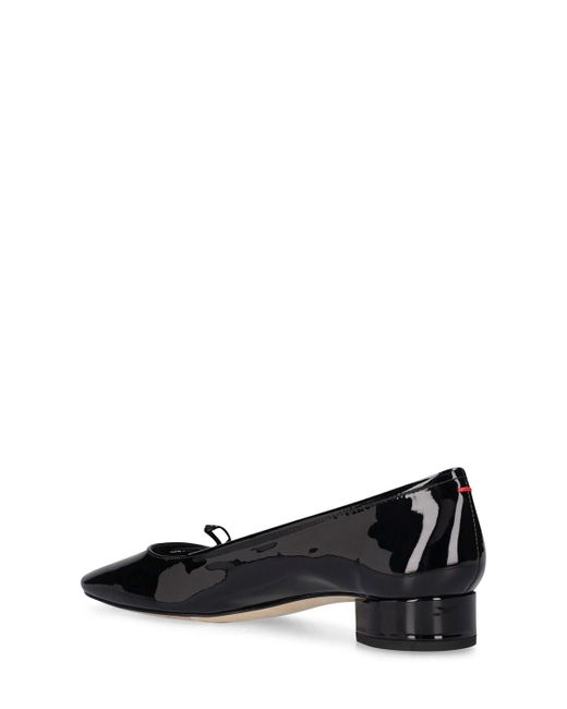 Aeyde Black 25mm Darya Leather Ballerina Shoes