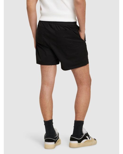 Represent Black Cotton Blend Shorts for men