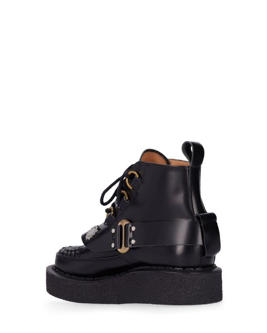 Charles Jeffrey Loverboy X George Cox Leather Boots in Black for 