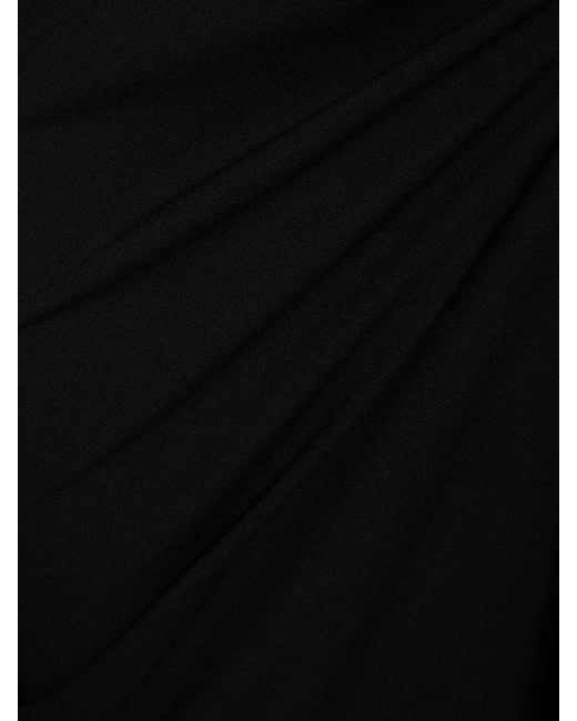 Robe longue en crêpe et organza hudson Solace London en coloris Black