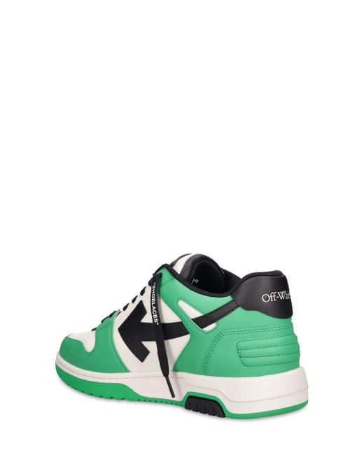 Off-White c/o Virgil Abloh Green Out Of Office Leather Sneakers for men