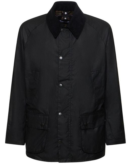 Barbour Black Ashby Waxed Cotton Jacket for men