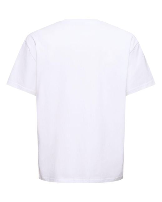 Camiseta de jersey de algodón con parche J.W. Anderson de hombre de color White