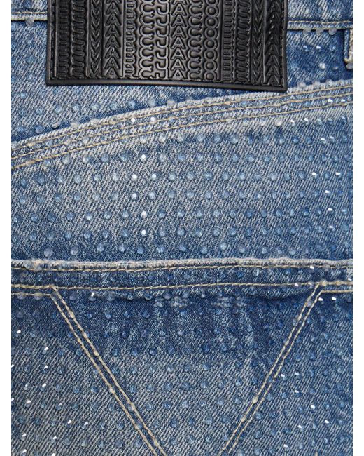 Jeans crystal oversize in denim di Marc Jacobs in Blue