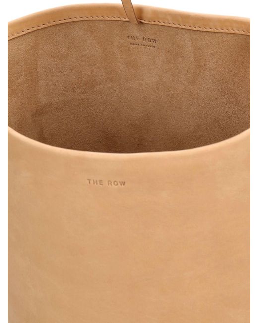 The Row White Small N/s Park Leather Tote Bag
