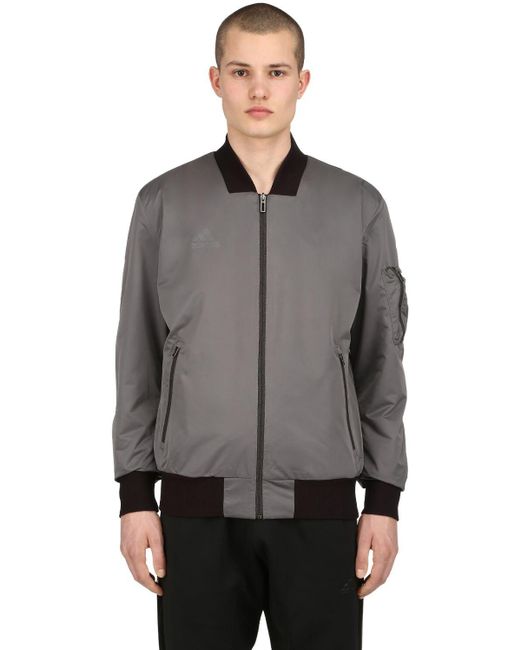 adidas Originals Synthetic Paul Pogba Reversible Bomber Jacket in Grey/ Bordeaux (Grey) for Men - Lyst