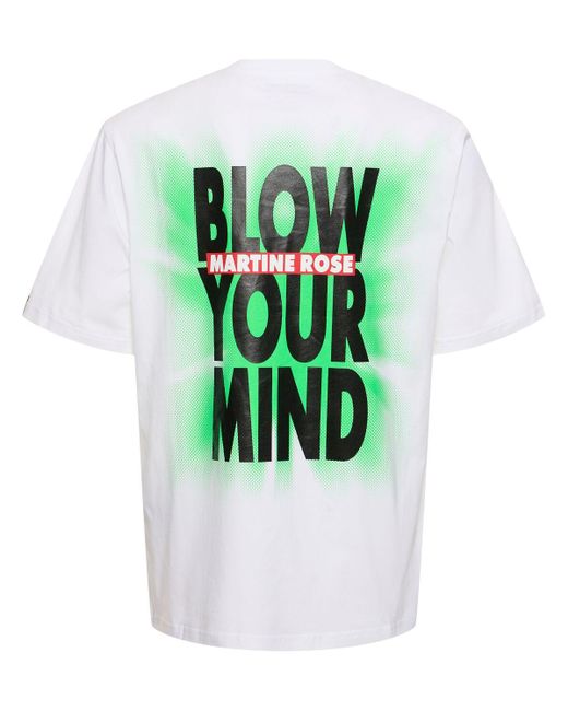 Martine Rose Green Blow Your Mind Cotton Jersey T-Shirt for men