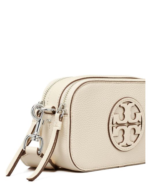 Tory Burch Natural Mini Perry Bombe Leather Camera Bag