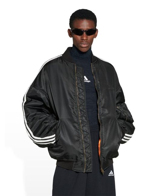 Balenciaga Adidas Bomber Jacket in Black for Men | Lyst UK
