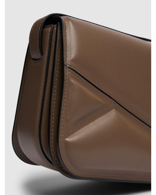 Wandler Brown Medium Oscar Trunk Leather Shoulder Bag