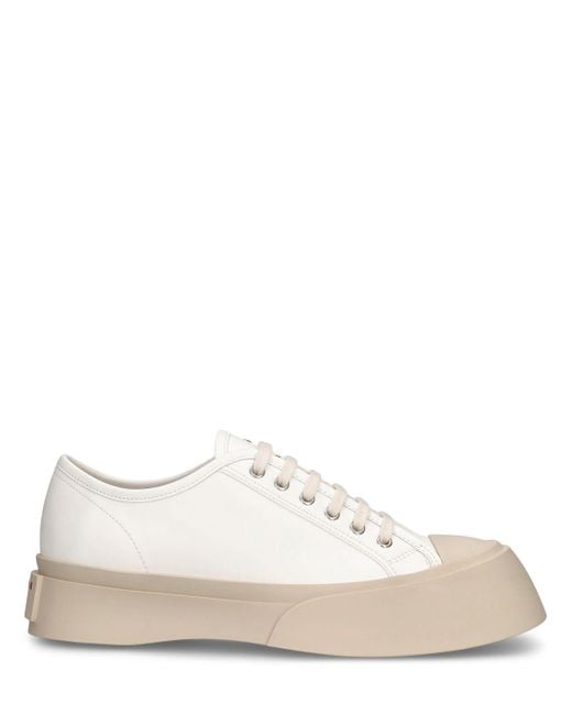 Marni Natural Pablo Leather Low Top Sneakers for men