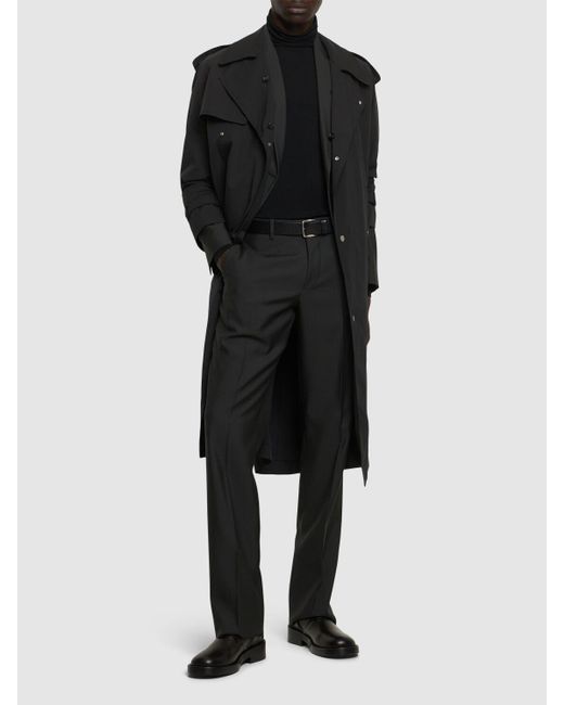 Burberry Black Tailored Wool Pants for men