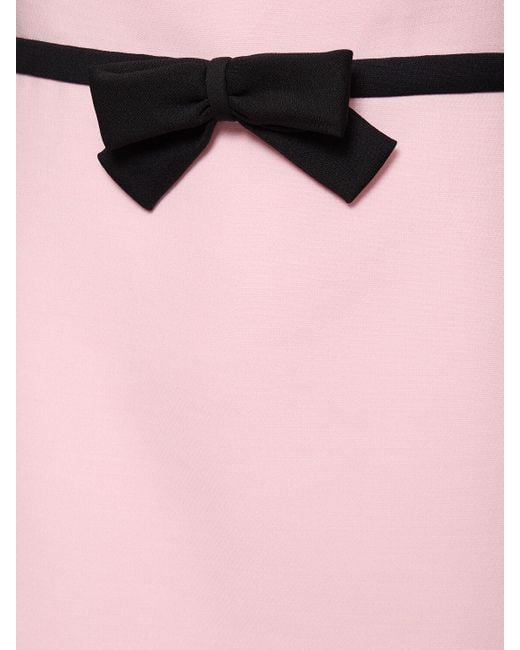 Valentino ウール&シルククレープミニドレス Pink