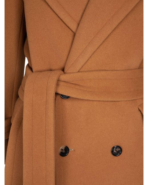 Saint Laurent Brown Oversized Wool Blend Long Coat