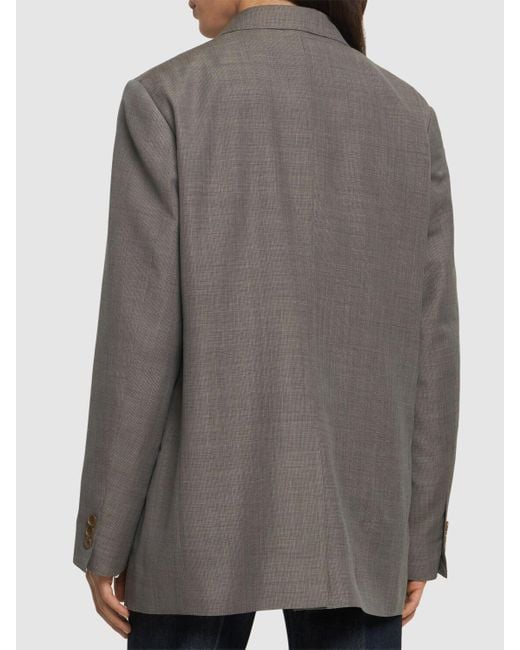 Auralee Gray Tropical Wool & Mohair Jacket