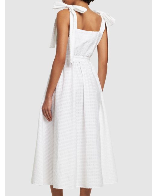 MSGM White Stretch Cotton Dress