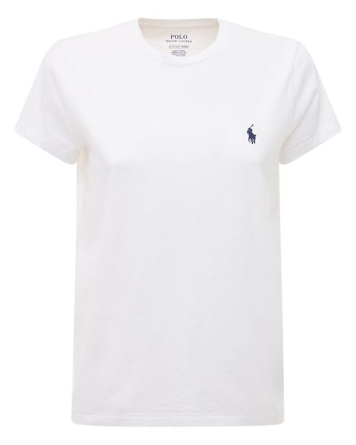 Polo Ralph Lauren White T-shirt Aus Baumwolljersey Mit Logo