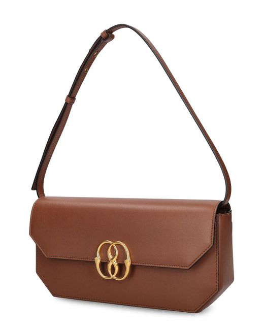 Grand sac porté épaule en cuir emblem folio Bally en coloris Brown