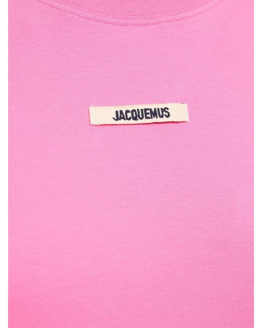 Top le t-shirt gros grain di Jacquemus in Pink