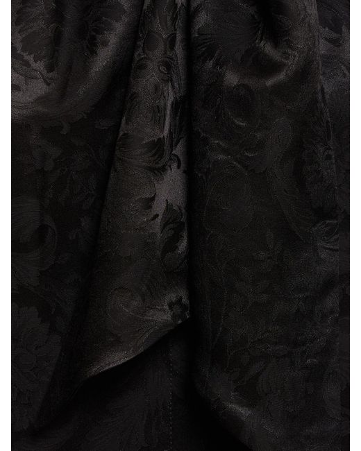 Robe en jacquard baroque Versace en coloris Black