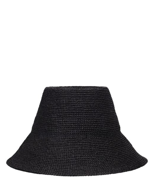 Janessa Leone Black Hut Aus Raffiastroh "felix"