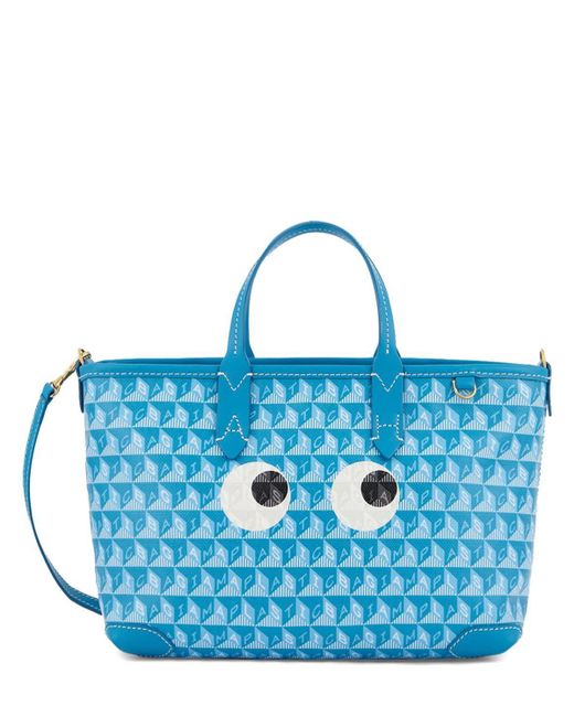 Anya Hindmarch Xs Eyes I Am A Plastic Tote Bag in Blue Lyst