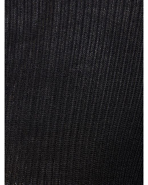 Haut en laine mélangée ultra-fine Gucci en coloris Black