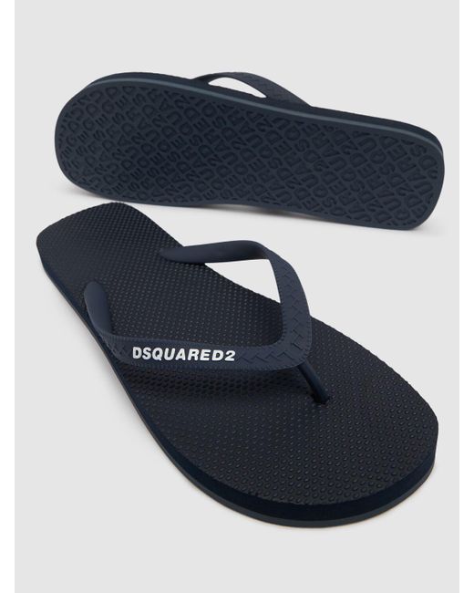 DSquared² Flipflops Aus Gummi Mit Logo in Blue für Herren