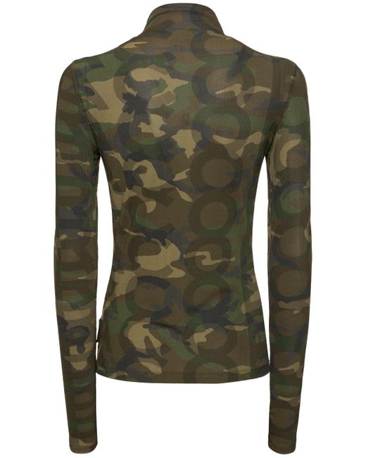 T-shirt transparent camouflage à manches longues Marc Jacobs en coloris Green