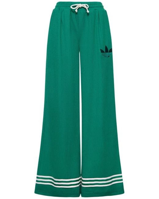 Adidas Originals Green Weite Hose Aus Strick