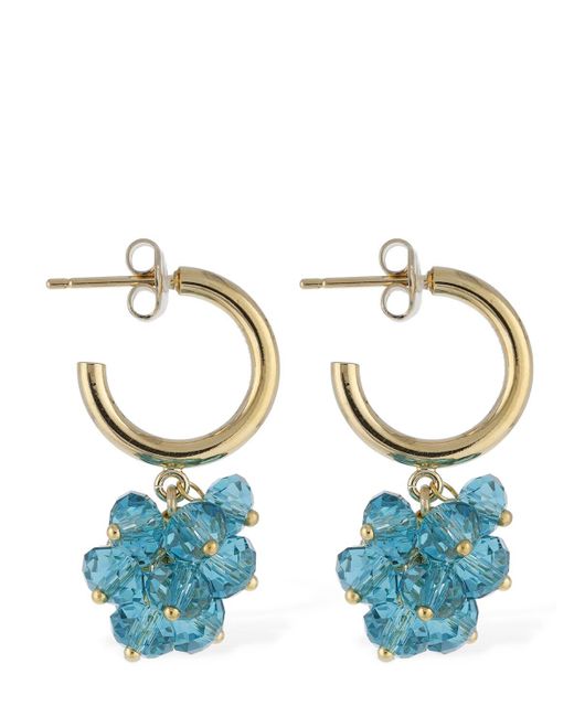 Isabel Marant Blue Polly Glass Hoop Earrings