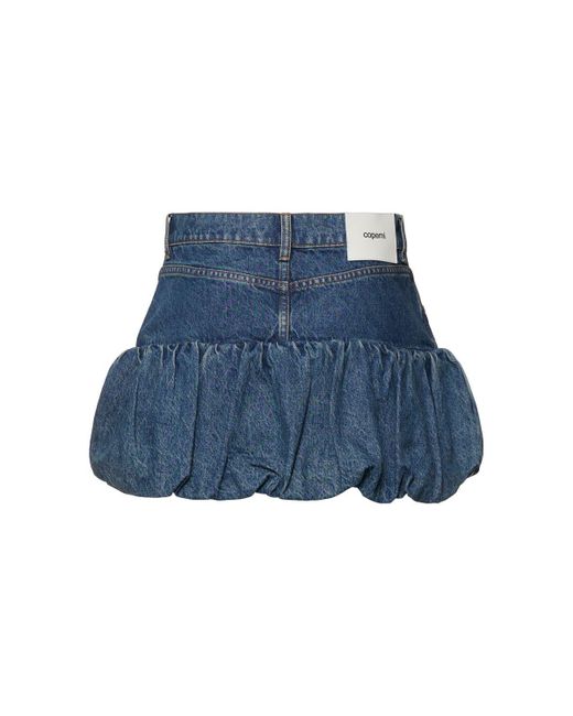 Coperni パフヘムデニムミニスカート Blue