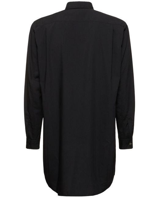 Camicia oversize in techno di Comme des Garçons in Black da Uomo