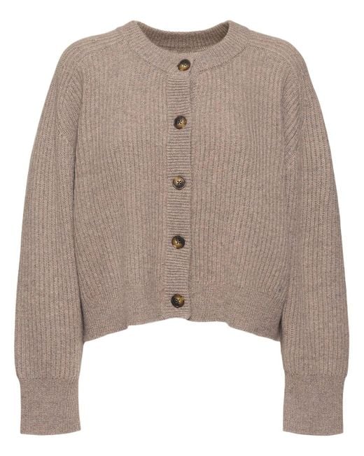 Loulou de Saison Brown Bastia Oversize Cashmere Cardigan