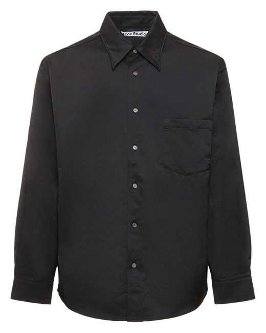 Acne Black Ordox Heavy Nylon Overshirt for men