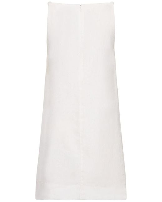 Posse White Jordan Linen Mini Dress